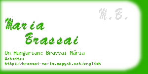 maria brassai business card